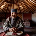 Mongolian man in Yurt